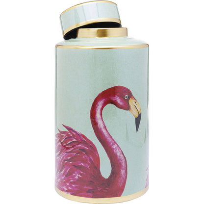 Deco Jar Flamingos 39cm - JULIA VENCE STORE