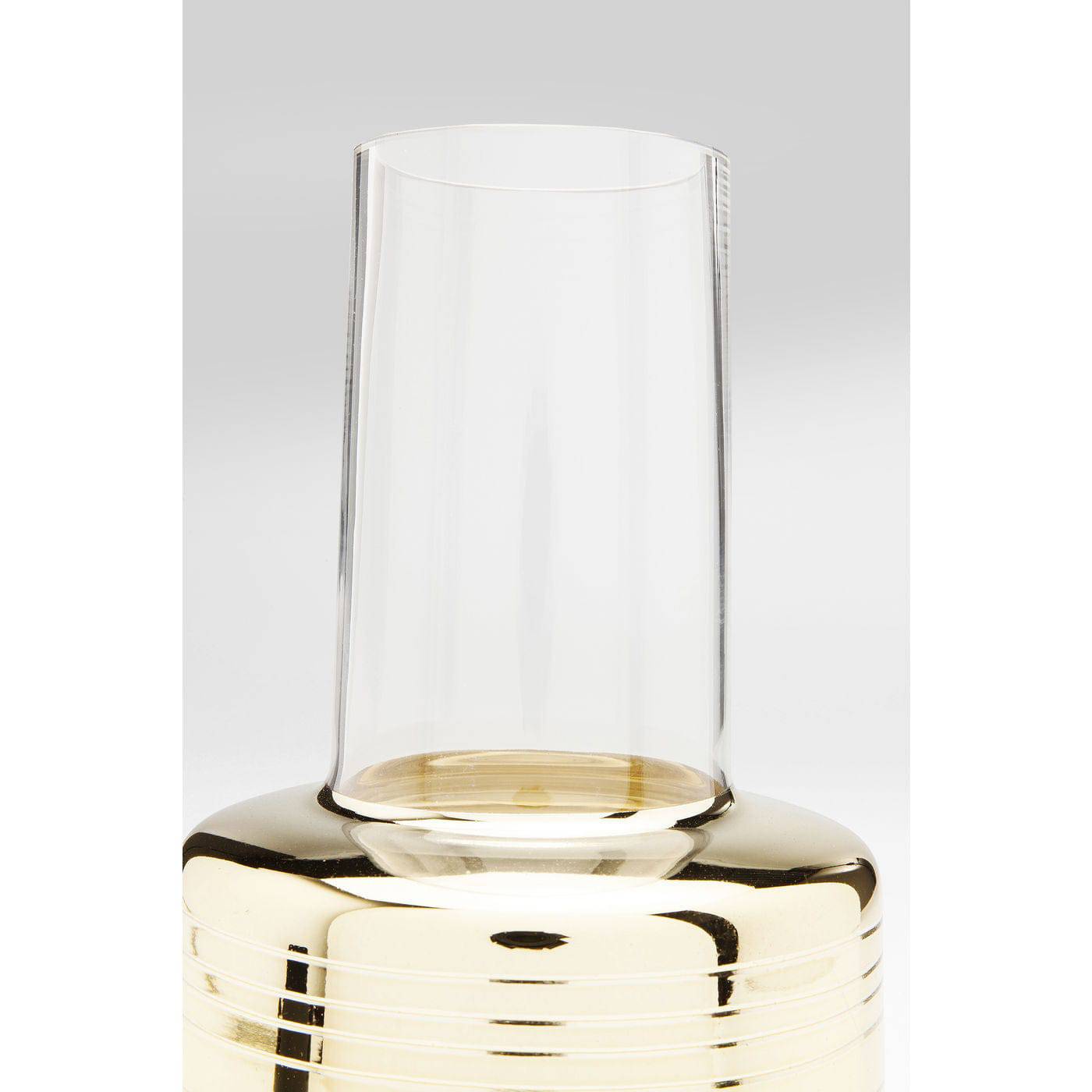 Glass Vase Gold Band