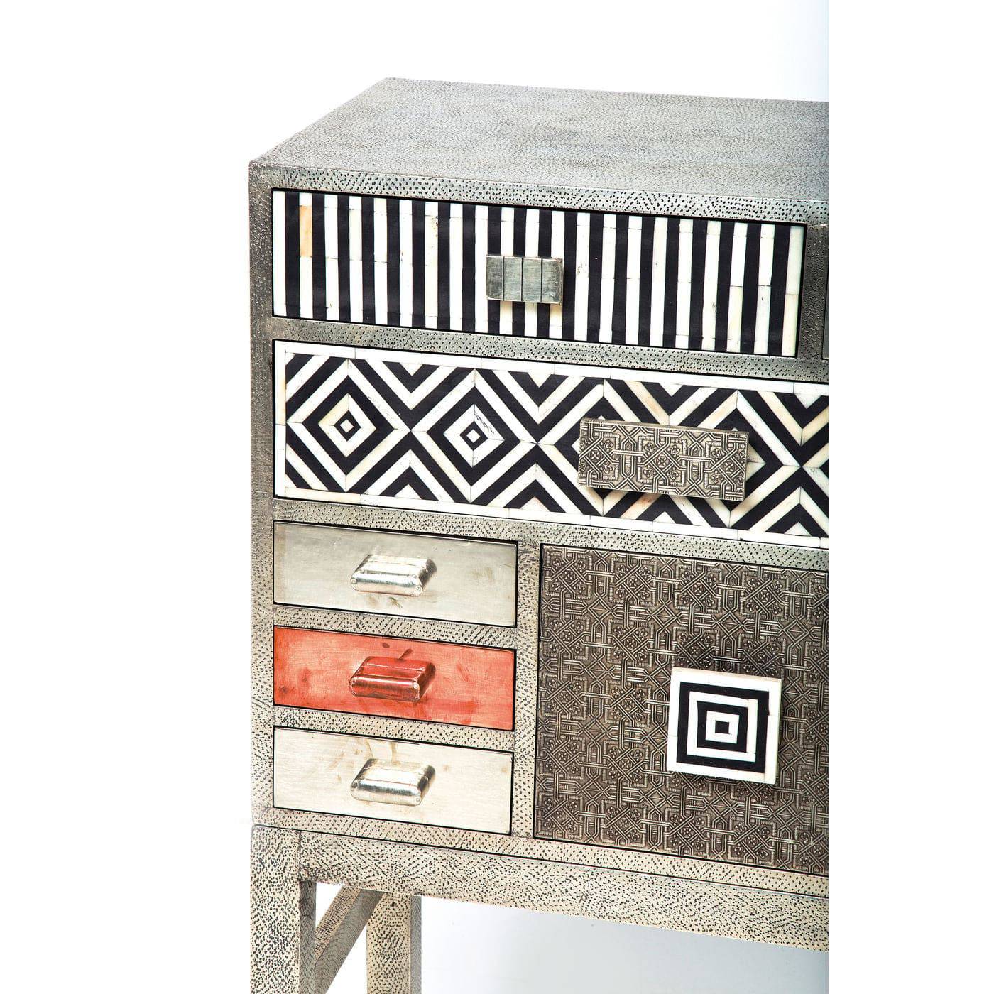 High Dresser Chalet Silver 13 Drawers - JULIA VENCE STORE