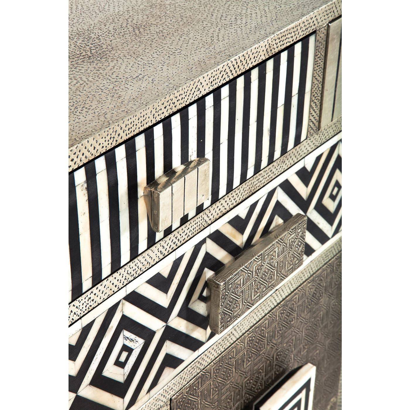 High Dresser Chalet Silver 13 Drawers - JULIA VENCE STORE