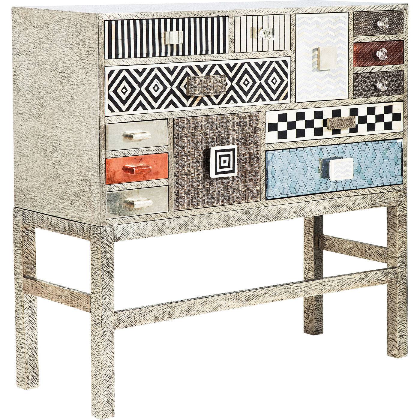 High Dresser Chalet Silver 13 Drawers - JULIA VENCE STORE