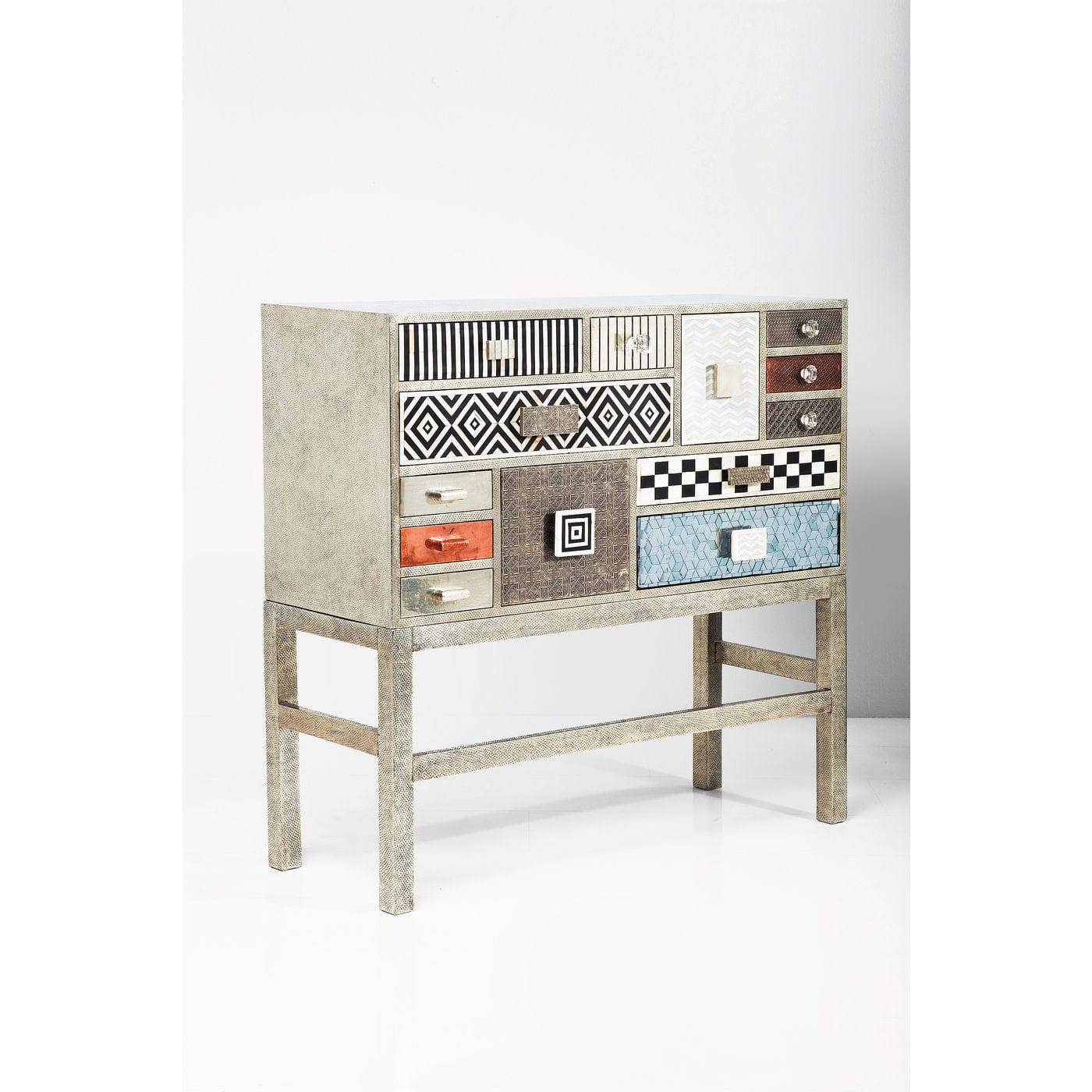 High Dresser Chalet Silver 13 Drawers - JULIA VENCE STORE