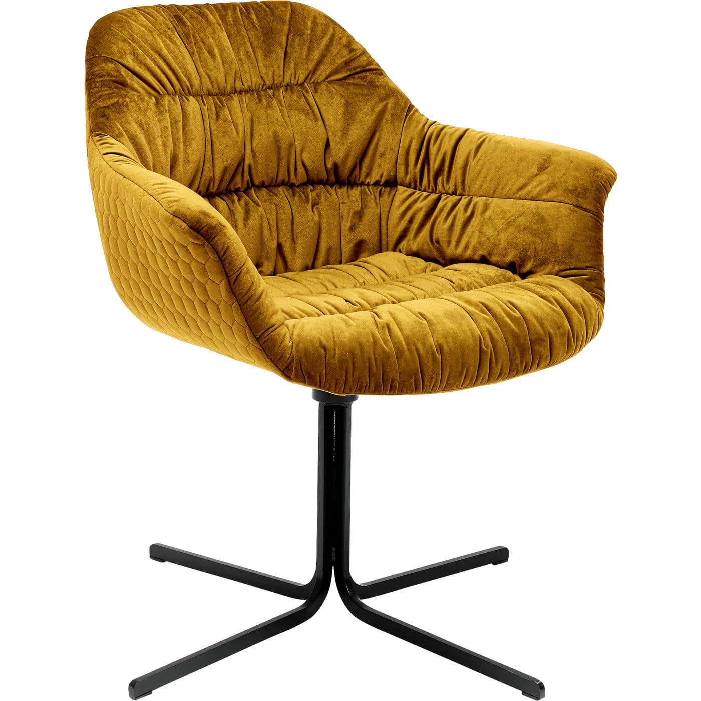 Swivel Armchair Colmar Yellow - JULIA VENCE STORE