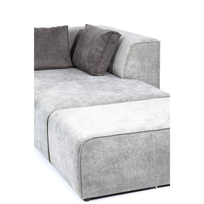 Corner Sofa Infinity Ottomane Grey Left - JULIA VENCE STORE