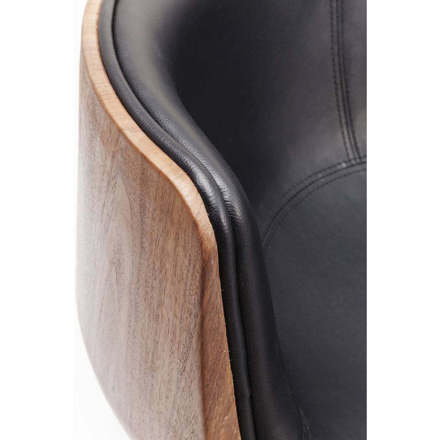 Swivel Armchair Club Walnut - JULIA VENCE STORE