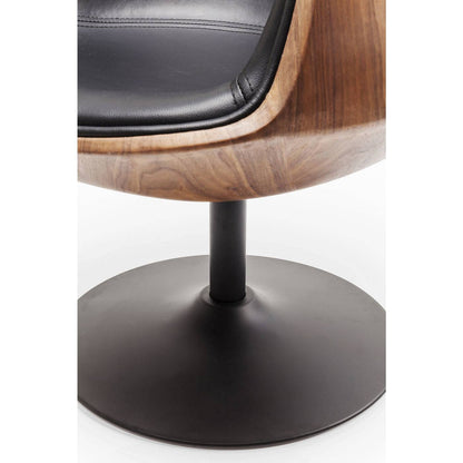 Swivel Armchair Club Walnut - JULIA VENCE STORE