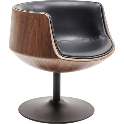 Swivel Armchair Club Walnut - JULIA VENCE STORE