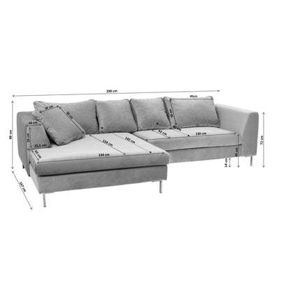 Velvet Corner Sofa