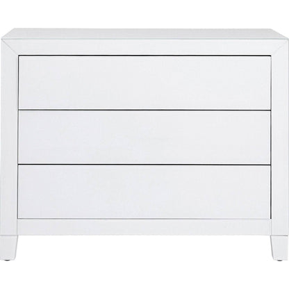 Dresser Luxury Push 3 Drawers White - JULIA VENCE STORE