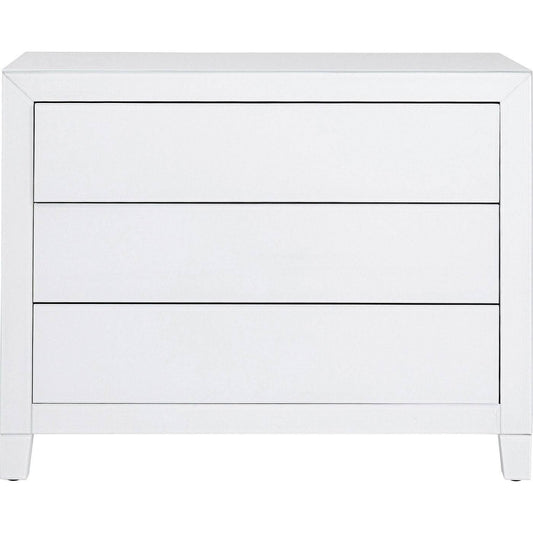 Dresser Luxury Push 3 Drawers White - JULIA VENCE STORE