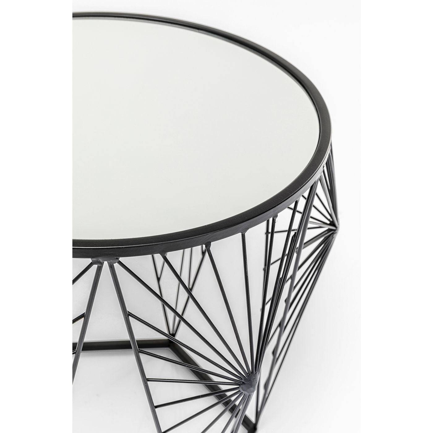 side table cobweb black 2 set - JULIA VENCE STORE