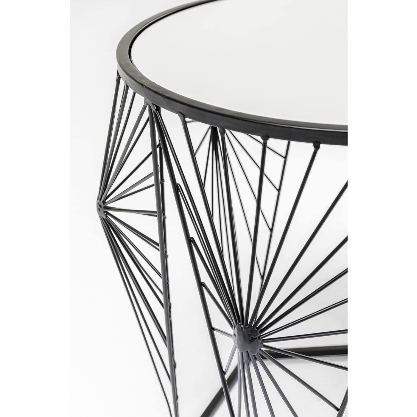 side table cobweb black 2 set - JULIA VENCE STORE