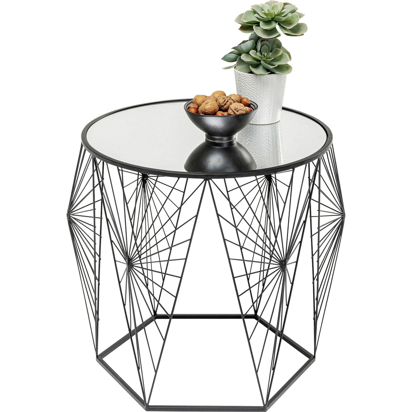 side table cobweb black 2 set - JULIA VENCE STORE