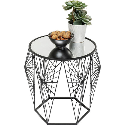 side table cobweb black 2 set - JULIA VENCE STORE