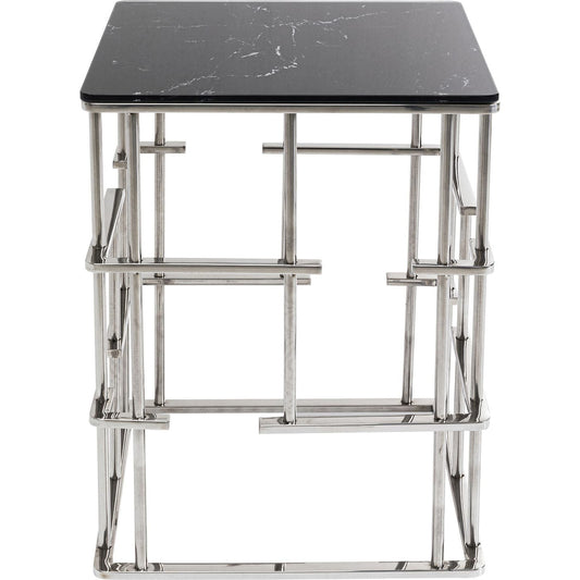 side table rome silver 40x40cm - JULIA VENCE STORE