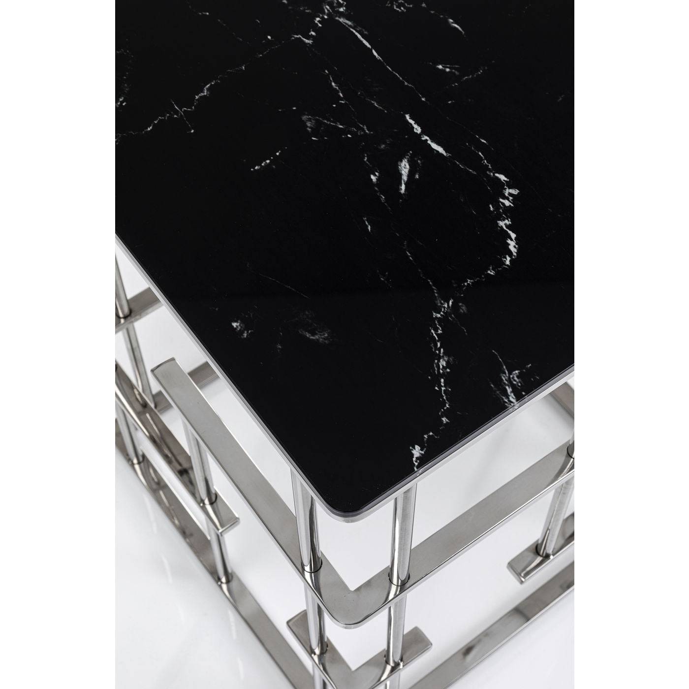 side table rome silver 40x40cm - JULIA VENCE STORE