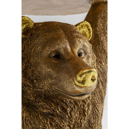 side table animal bear gold 35x34cm - JULIA VENCE STORE