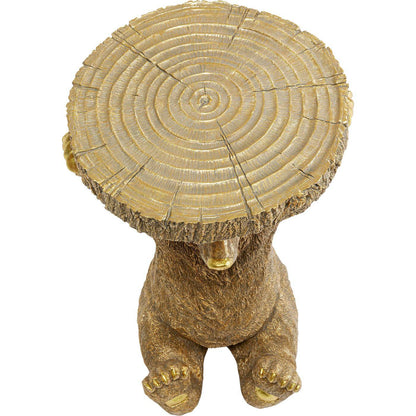 side table animal bear gold 35x34cm - JULIA VENCE STORE