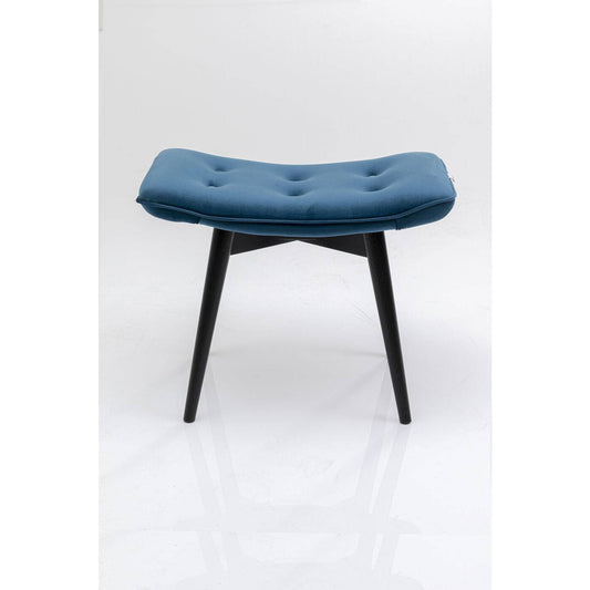 Stool Black Vicky Velvet Bluegreen 46x59cm - JULIA VENCE STORE