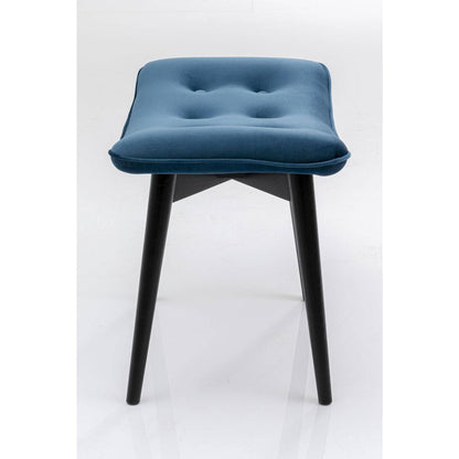 Stool Black Vicky Velvet Bluegreen 46x59cm - JULIA VENCE STORE