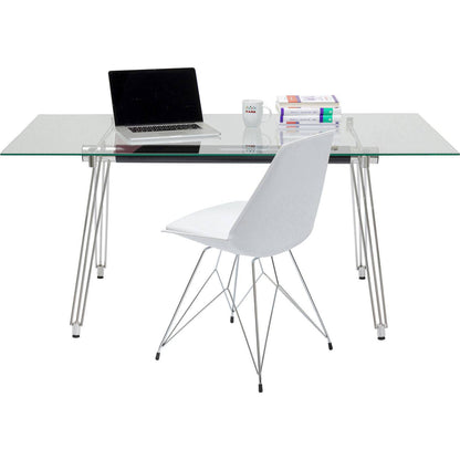 Table Officia Tempered Glass 160x80 cm - JULIA VENCE STORE