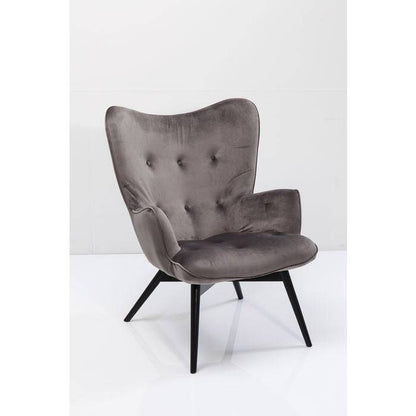 Grey Velvet Armchair