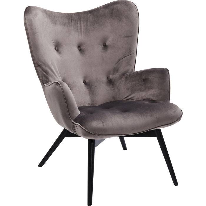 Grey Velvet Armchair