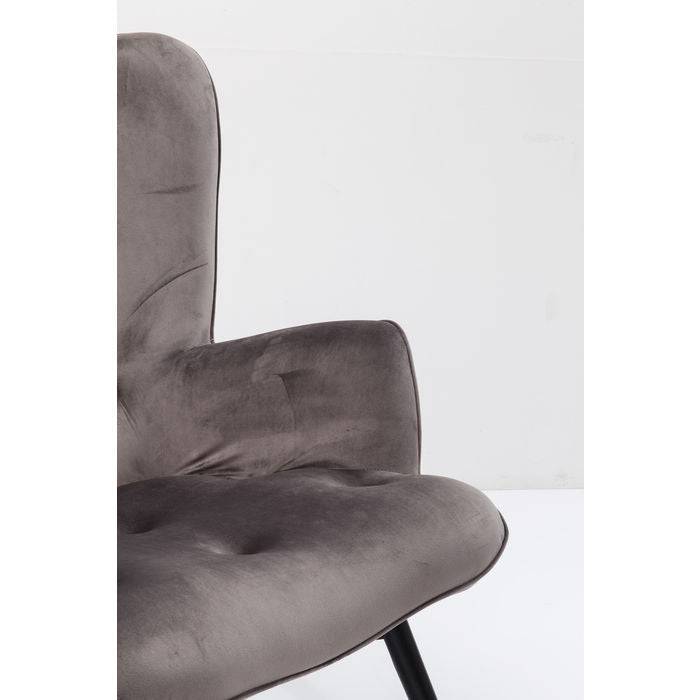 Grey Velvet Armchair