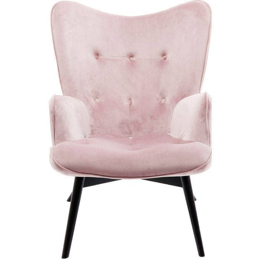 Armchair Black Vicky Velvet Mauve - JULIA VENCE STORE