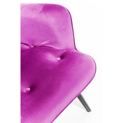 Armchair Black Vicky Velvet Purple - JULIA VENCE STORE