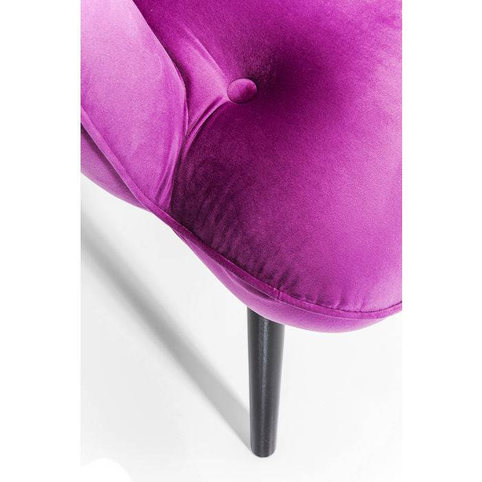 Armchair Black Vicky Velvet Purple - JULIA VENCE STORE