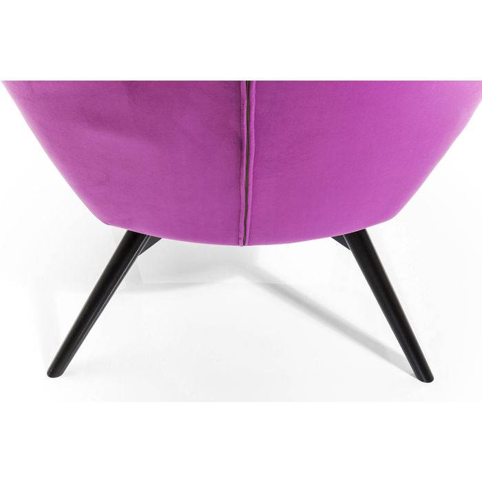 Armchair Black Vicky Velvet Purple - JULIA VENCE STORE