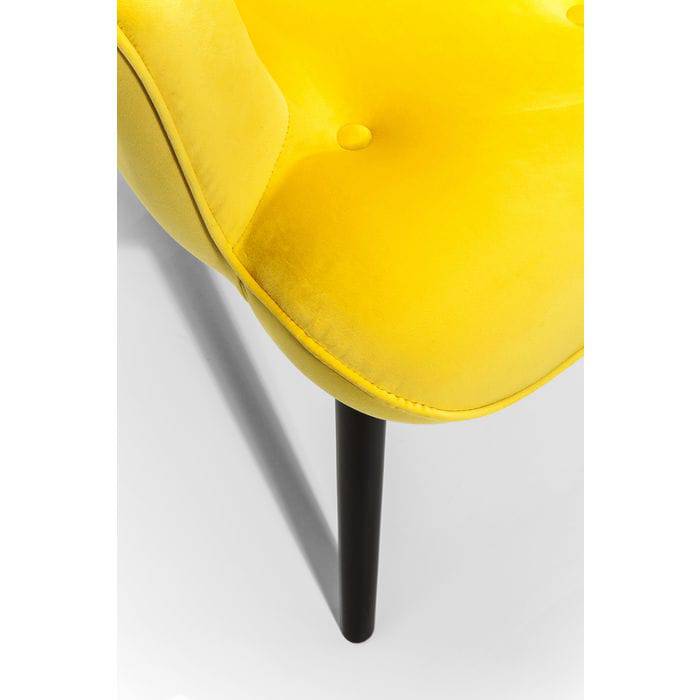 Armchair Black Vicky Velvet Yellow - JULIA VENCE STORE