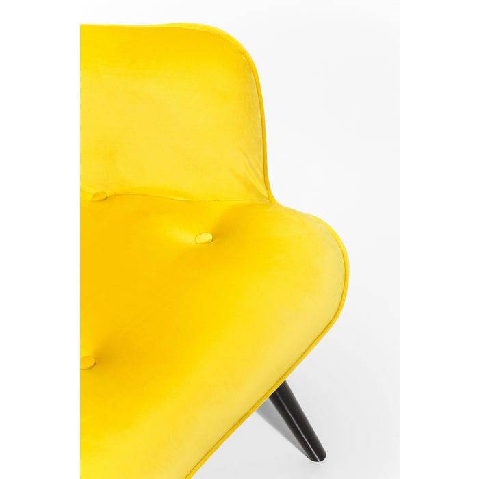 Armchair Black Vicky Velvet Yellow - JULIA VENCE STORE