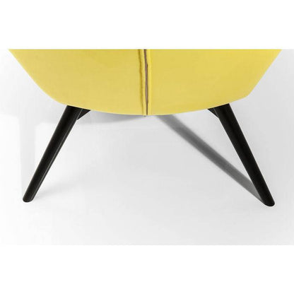 Armchair Black Vicky Velvet Yellow - JULIA VENCE STORE