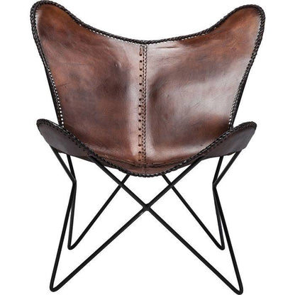 Butterfly Armchair Brown Leather