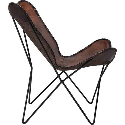 Butterfly Armchair Brown Leather