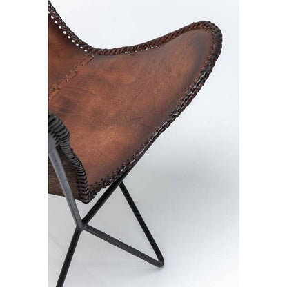 Butterfly Armchair Brown Leather