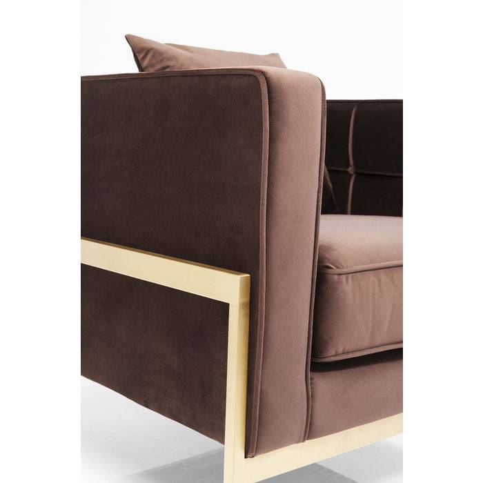 Brown Velvet Arm Chair