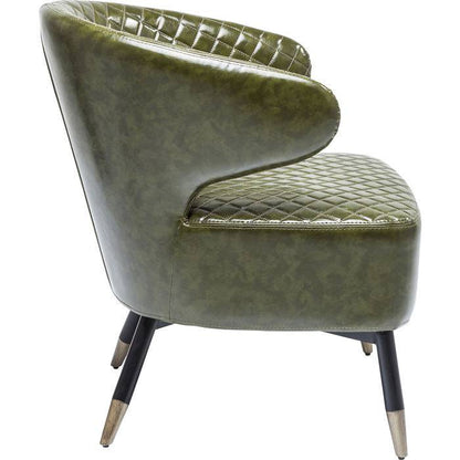 Green Quilted Cocktail Chair