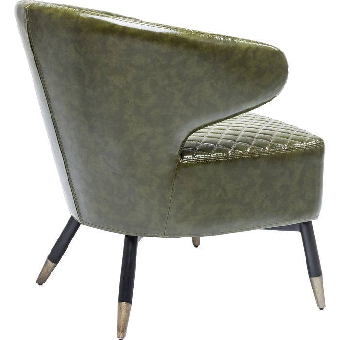 Green Quilted Cocktail Chair