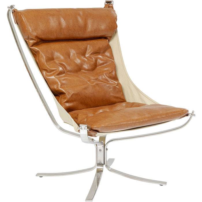 Armchair with Stool Washington Brown - JULIA VENCE STORE