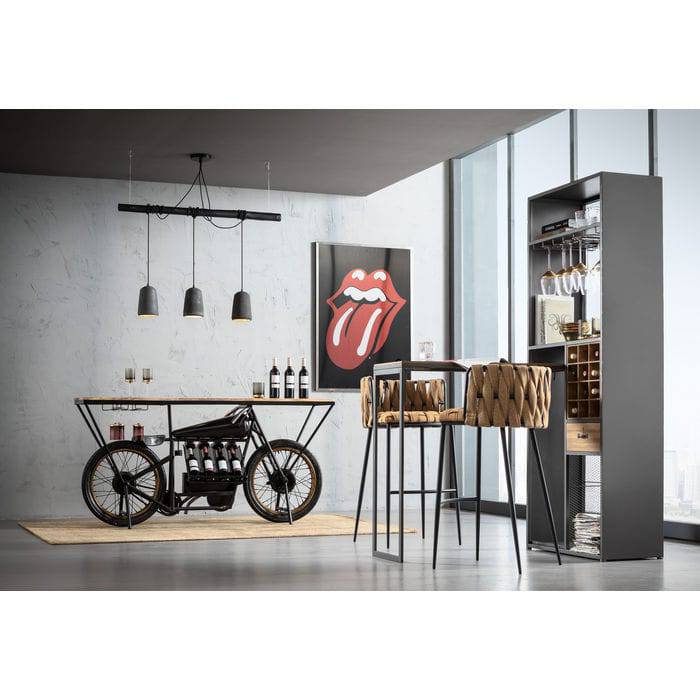 Industrial-Style Bar Cabinet