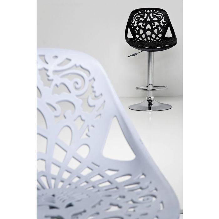 White Bar Stool Decor