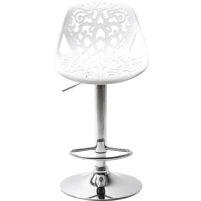 White Bar Stool Decor