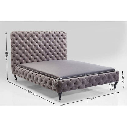 Velvet Upholstered Bed