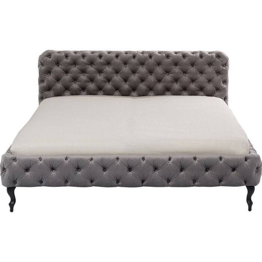 Bed Desire Velvet Silver Grey 160x200 cm - JULIA VENCE STORE