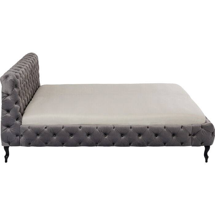 Bed Desire Velvet Silver Grey 160x200 cm - JULIA VENCE STORE