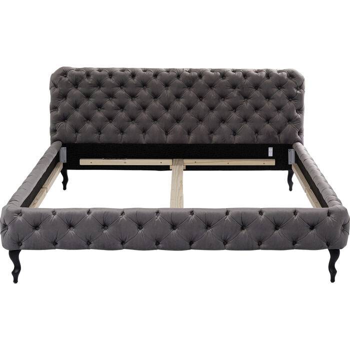 Bed Desire Velvet Silver Grey 160x200 cm - JULIA VENCE STORE