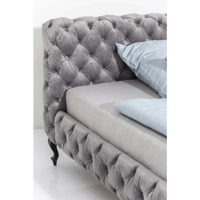 Bed Desire Velvet Silver Grey 160x200 cm - JULIA VENCE STORE